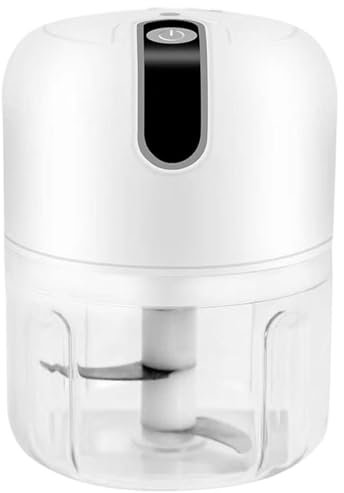 Ssguopte Electric Mini Food Chopper, Blender & Processor, 250ml, White, USB Rechargeable, One-Button Start, Stainless Steel Blade, Perfect for Home & Restaurants