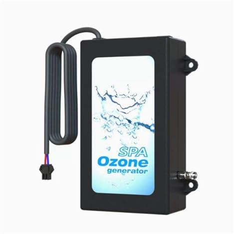 Generatore di ozono for piscina SPA for vasca da bagno 50/H, generatore di ozono ad alta concentrazione integrato for circolazione 'acqua Pompa ad aria incorporata Durata, Efficienza(DC 24V)