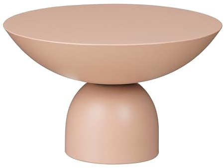 MICA Decorations Celise Beistelltisch – H28 x Ø47 cm – Metall – Blassrosa