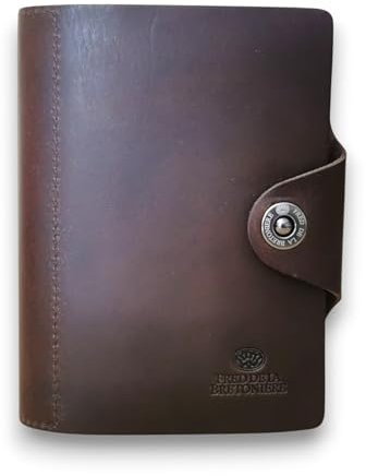 Succes Old Classic Mini Organizer Leder A8 Ringbuch Dunkelbraun Agenda 15 mm Ringung • Vollrindleder Terminplaner mit Kalender FM220FN05