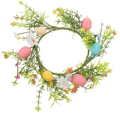 Vaguelly Osterkerzenring frühlingsdeko Osterei-Kerzenring -Bauernkerzenring Osterkerzenkränze Kerzenkränze Ringe Ostereikranz osterkranz Dekoration Eisendraht