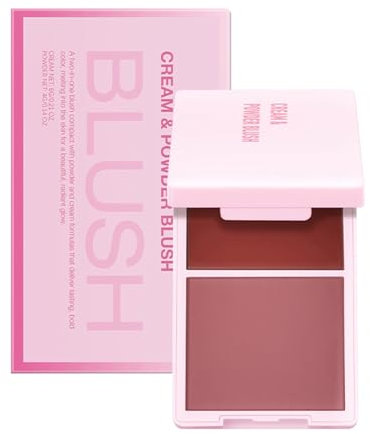 Palette de blush multi-usage 2 en 1 crème et poudre pour maquillage quotidien, accessoires cosmétiques essentiels