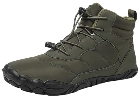 Stivaletti Bassi con Strass Stivali Donna Alti Fino al Ginocchio Scamosciati Scarponcini Neve Senza Tacco Army Verde 37
