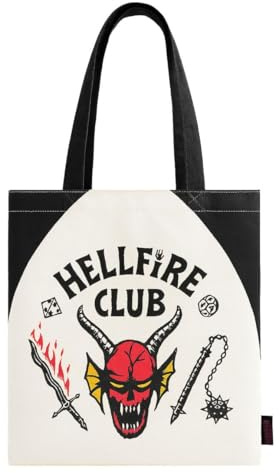 Wiederverwendbare Tasche von Stranger Things mit offiziellem Druck, großer Shopper für Supermarkt, Schule oder Reisen
