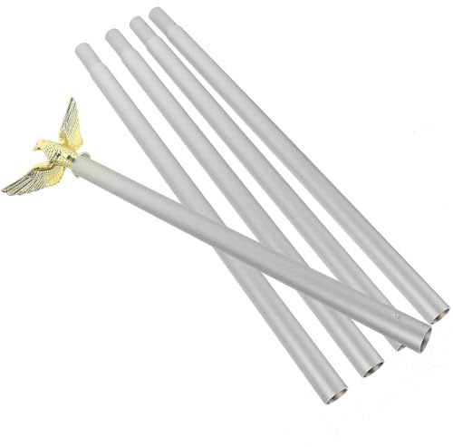 YARNOW Aluminium Fahnenmast Satz 18m Rostfrei mit Drehbarem Ring Abnehmbar für Garten Sport und Outdoor
