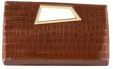 BABEYOND Clutch Handtasche für Damen - Elegante Abendtasche aus PU-Leder mit Glitzer für Verschiedene Anlässe wie Abendessen, Alltag, Dates, Hochzeiten und Kostümparty Braun