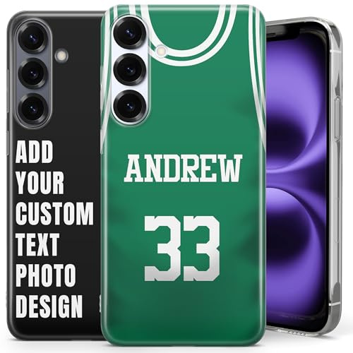 Personalisierte Basketball-Trikot-Handyhülle – Individuelles Cover mit Name und Nummer für iPhone 17 Pro, 16, 15, 14, 13, 12, 11, XS, Samsung Galaxy S26 Ultra, S25, S24, S23, S22, S21, Pixel 10 Pro
