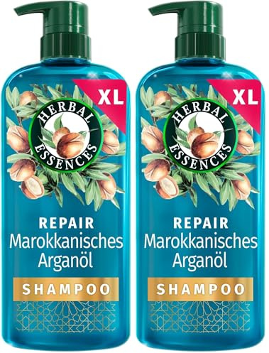 Herbal Essences Repair Marokkanisches Arganöl Shampoo 650ml für Geschädigtes Haar. Intensive Pflege für Weicheres, Glatteres Haar. Mit Reinem Arganöl. Ohne Silikone, Vegan und Tierversuchsfrei
