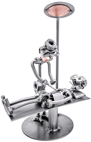 STEEMO Schraubenmännchen Arzt Chirurg Mediziner Geschenk Metall-Deko 17x10x22 cm