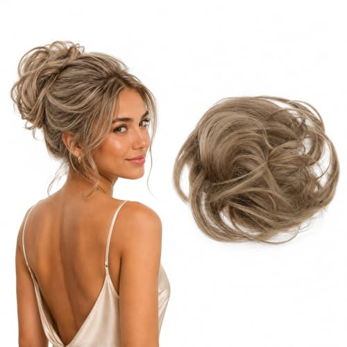 CAISHA Haargummi Haarteil Voluminös Dutt DM17cm Naturblond G25B