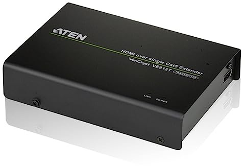 ATEN VE812T HDMI Over Single Cat 5 Transmitter-TAA Compliant - 1 Input Device - 328.08 ft Range - 1 x Network (RJ-45) - 1 x HDMI In - 4K - 4096 x 2160 - Twisted Pair
