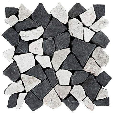 M-1-006 - 1 m² = 11 Fliesen - Naturstein Marmor Bruchstein Mosaikfliesen Marmormosaik Fliesen Lager Verkauf Stein-Mosaik Herne NRW