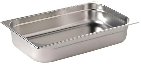Vogue K903 Stainless Steel 1/1 Gastronorm Pan, 65 mm Height, Capacity 9 L