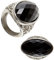 PARTY DISCOUNT Ring Gothic, mit schwarzem Stein