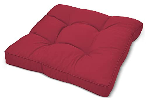 Beautissu Lounge Kissen Outdoor 40x40 cm Rot – Bequemes Sitzkissen Gartenstuhl 10 cm dick Sitzpolster Auflagen für Rattanmöbel Gartenmöbel Polster für Stühle Sessel Stuhlauflage Indoor – xLuna