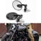 Bonnoeuvre Motorrad Rückspiegel zur Befestigung am Griff, für Motorrad, Roller, rund, faltbar, Blindspiegel, konvex, 2 Stück