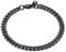 PROSTEEL Herren Armband 6mm Edelstahl Panzerkette Armband schwer Glieder Link Kettenarmband Armkette Armreif, Länge 21cm, schwarz