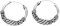 Silber Creolen WYNLAN Ø 1.3 cm Ornamentik Bohemia Ohrschmuck Silberohrringe 925 Sterlingsilber