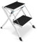 Cocoarm Escabeau Pliant en Acier 2 marches Pliable avec marchepied Facile à Ranger maximale 150 kg