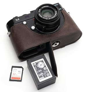 Handgefertigt aus echtem echtem Leder halbe Kamera Tasche Tasche Abdeckung für Leica M240-M240-M246 M-P MM MP M262 dunkelbraune Farbe