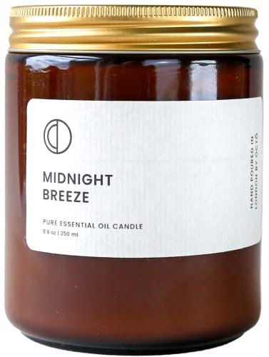 OCTO Midnight Breeze Rose géranium + Vétiver + Patchouli | Bougie Parfumée naturelle à la cire de soja et huiles essentielles 250ml