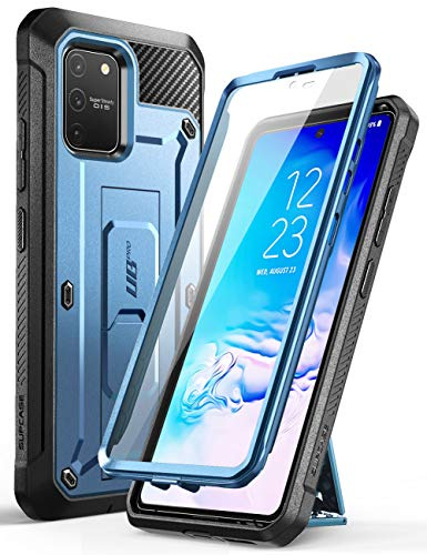 SUPCASE Unicorn Beetle Pro Series Schutzhülle für Galaxy S10 Lite (2020), doppellagig, robust, mit integriertem Displayschutz, Metallic-Blau