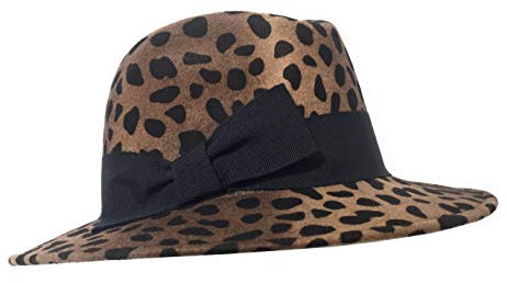 FANTASIE TERRENE - Florenz Damenhut aus Filz, gestrickt, für den Winter, hergestellt in Italien, modisch, elegant, Farbe: Macular