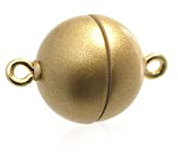 Creative-Beads Magnetverschluss für Ketten und Schmuck 12mm rund gold matt Made in DE starker Magnet