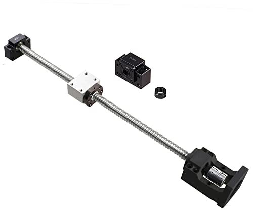 CNCYEAH SFU1605 750 mm Kugelumlaufspindel RM1605 + Kugelgewindemutter mit BK12 / BF12 Unterstützung, DSG16H Muttergehäuse und Schrittmotor für Nema 23 für CNC-Maschine