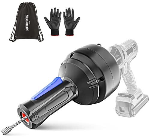Meisterfaktur Rohrreinigungsspirale Pro [5 m] - innovativer Mechanismus - Ideale Abflussspirale für eine schnelle Rohrreinigung - Die Rohrspirale für echte Heimwerker!