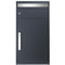Paketbriefkasten XXL anthrazit, Briefkasten mit Paketbox, MOCAVI PBox 65F Design-Paketkasten, rostfrei modern matt extra großer Standbriefkasten, freistehend oder Wandmontage, Paketbox RAL 7016