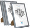 M MERCEO 4 Stk. Bilderrahmen A4 in grau aus MDF, minimalistisch & modern für Fotos & Bilder im DIN A4-Format. Inkl. Acrylglasschutz. Als Tisch-Aufsteller und für die Wand, Hochformat oder Querformat