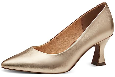MARCO TOZZI Damen Pumps Spitz Vegan, Gold (Gold), 39 EU