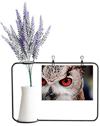no/no Pcture m Animal Owl Artificial Lavender Flower Vase Bottle Card
