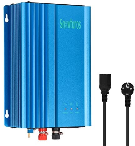 Snowtaros 600W Solar Netzgekoppelter Wechselrichter DC55V-90V, MPPT Reiner Sinus AC230V Ausgang, Grid Tie Inverter für Solarpanelen, 48V Batterieentladung, 30W-450W Regelbare Ausgangsleistung