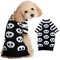 Hundepullover Totenkopf Hund Halloween-Pullover Gestreifter Haustier-Strickpullover (XL)