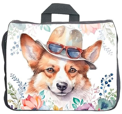 Cadouri Hundezubehörtasche mit Welsh Corgi - Aufbewahrungstasche mit Hunderasse für Hundebesitzer - originelles Geschenk - handgefertigt
