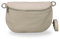 BRISE Bauchtasche Damen Echtleder AFIA Silber Handgemachte Umhängetasche Crossbody Bag mit Ledergurt 3 Fächer Hüfttasche Gürteltasche Made in Italy (Beige-Silber 1)