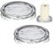 Glass Round Candle Plates Cup Mat, 2 Pack 10cm/4 Inches Transparent Pillar Candle Holder Stand Tealight Plate for Spa Decorations, Weddings, Parties, Home Decor, Table Centrepieces & Gifts