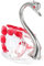 Ciieeo Kristall-Schwan-Ornament Glas Skulpturen Tortenfigur Kuchen Figuren Kleine Kristallfiguren Glasfiguren Deko Schreibtisch Figur Auto Figur Deko Schwan- Statue Tier Esstisch