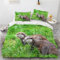 phonxia Bettwäsche 155x 220 Otter - GrüNes Gras Bettbezug mit Reißverschluss Mikrofaser Bettwäsche Set ＋ 2 Kissenbezug 80x80 cm Deluxe Atmungsaktiv Reversibel