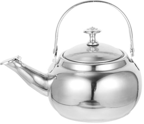 HOLIDYOYO Bouilloire À Thé Sifflante En Acier Inoxydable Théière Avec Infuseur Bouilloire Bouillante Chaudière À Eau Chaude Avec Poignée Pliante Pour Thé Lait Café 20 Cm