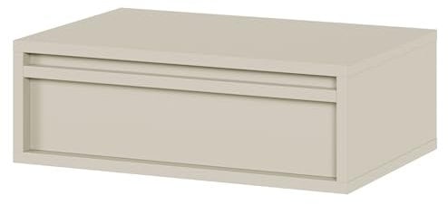 Selsey Nachttisch Beistellschrank Beistelltisch Nachtschrank 50 cm Hängend mit Schublade Graubeige Evo