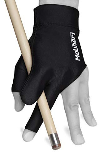 Molinari Billard-Queue-Handschuh für linke Hand (Rechtshänder), Größe XL, Schwarz