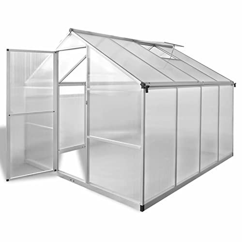 Chaduof Serre renforcée en Aluminium avec Cadre de Base 6,05 m²,Carport Abri Voiture,Serre Tunnel