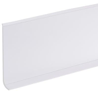 QUARKZMAN Moulure de Plinthe Flexible Autocollante pour Mur de 60 Pieds x 4 Pouces, Blanche
