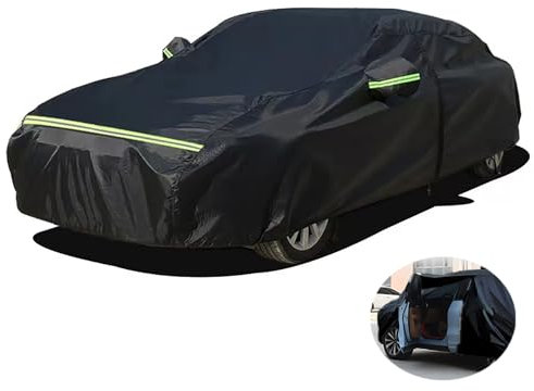 Autoabdeckung Staubdicht Wasserdicht Autohülle Winter Schutz vor Regen, Schnee, Sonne im Sommer. Abdeckplane Geeignet für SUV.Schwarz YXL（525cm x 195cm x 185cm）
