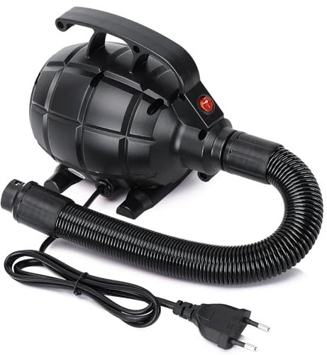 ROMELANDS Luftpumpe für Aufblasbare Gegenstände, Elektrische Luftmatratzenpumpe mit 4 Düsen, Tragbarer Schnellfüller zum Aufblasen und Entleeren für Outdoor-Camping, Pool-Schwimmer, Pool-Spielzeug