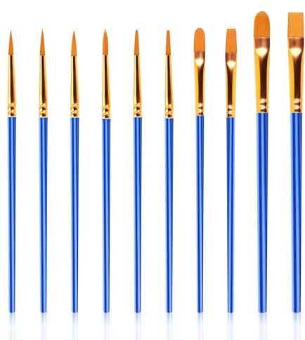 MUUZLL Set de 20 pinceaux, pinceaux d'art, pinceaux, pinceaux pour Enfants, pinceaux d'aquarelle, pinceaux acryliques, pinceaux de Peinture Acrylique, Fournitures de Peinture et d'art