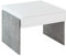 PROROOM FURNITURE - Zhara Mini - Kaffeetisch 60x60 Höhe 45 cm - Sofatisch Quadratisch - Coffee Table - Wohnzimmertisch Modern - Couchtisch mit Schublade, Stauraum - Weiß/Stein